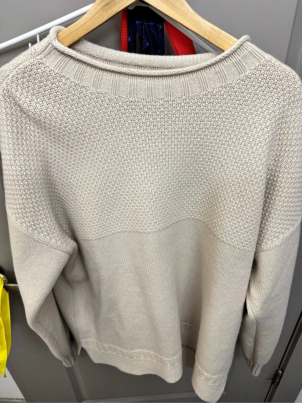 Buck Mason Crewneck Sweater in Cream Like New